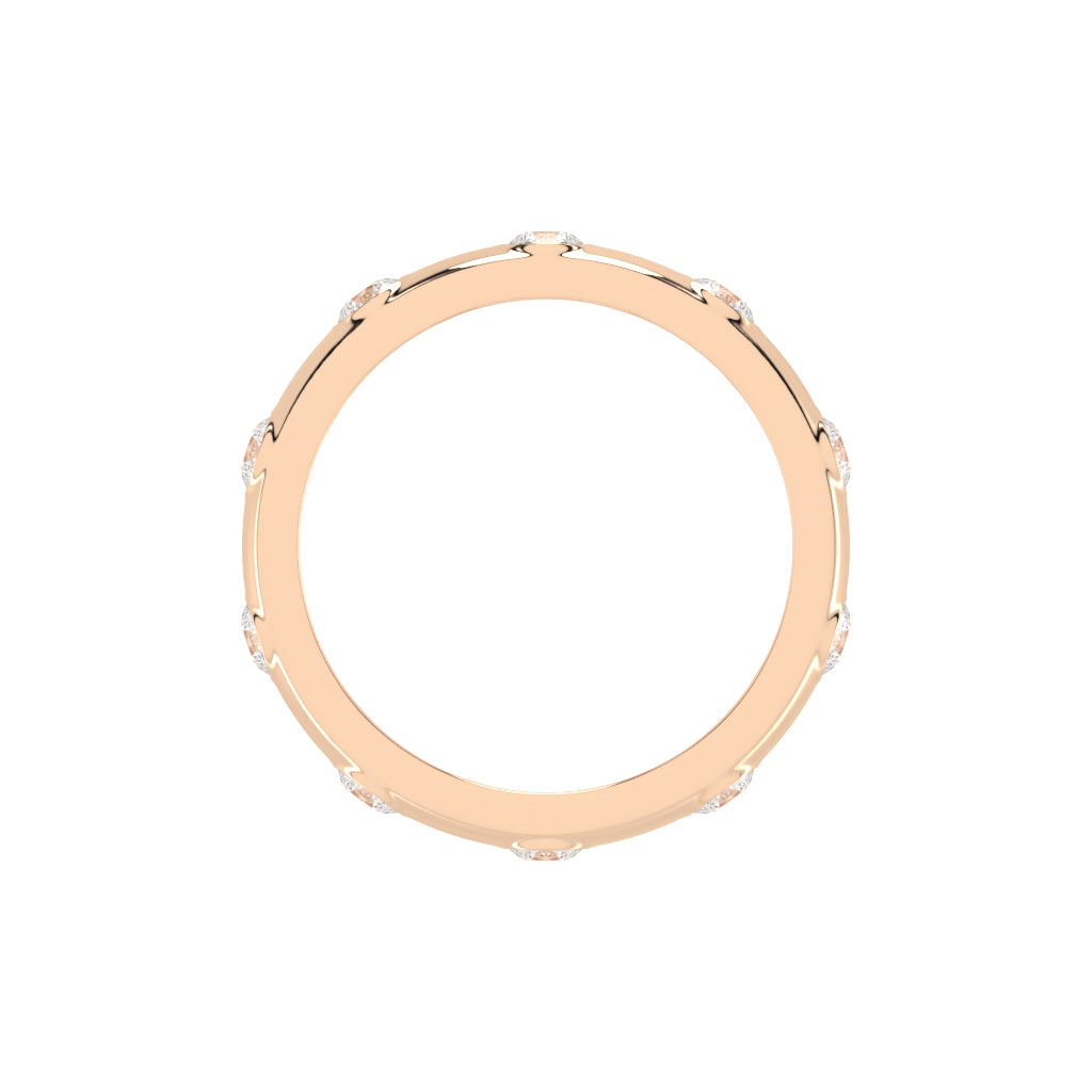 Jovian Round Gypsy Eternity Lab Diamond Ring