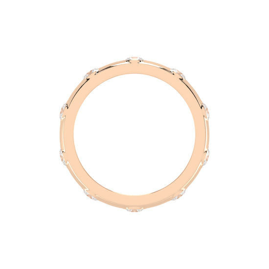 Jovian Round Gypsy Eternity Lab Diamond Ring
