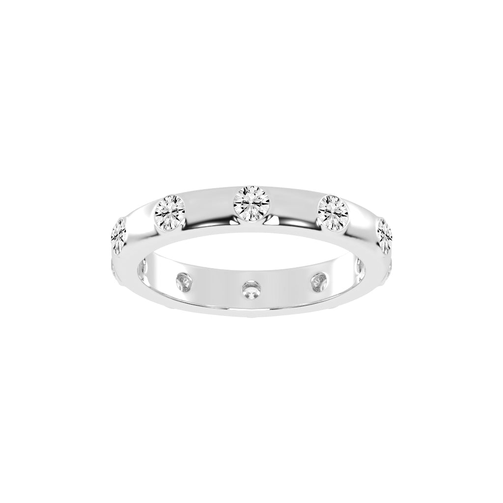 Jovian Round Gypsy Eternity Lab Diamond Ring