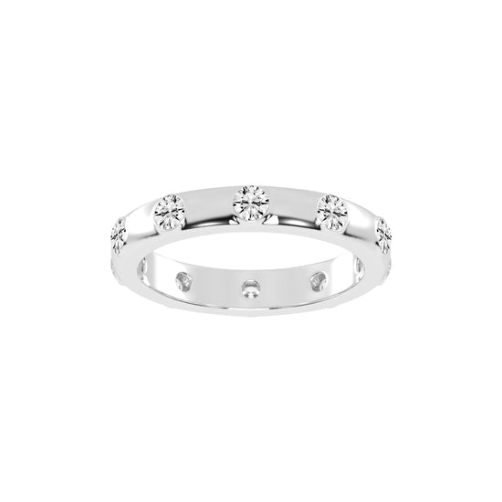 Jovian Round Gypsy Eternity Lab Diamond Ring
