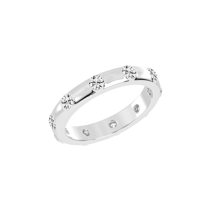Jovian Round Gypsy Eternity Lab Diamond Ring