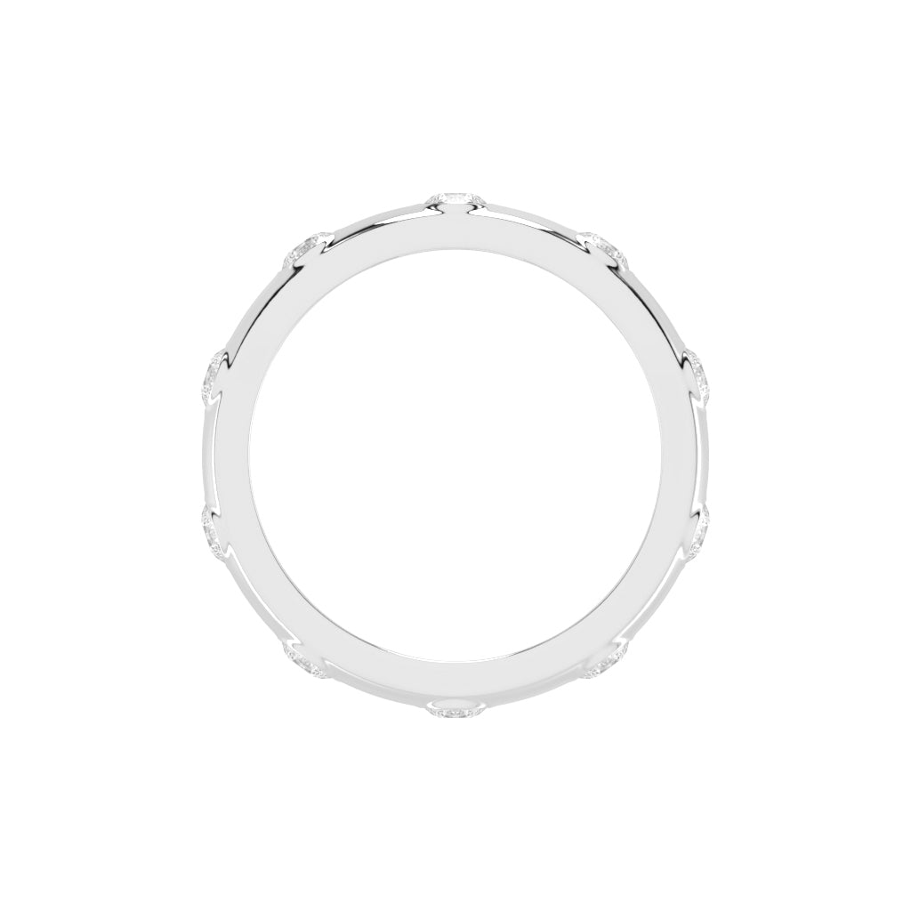 Jovian Round Gypsy Eternity Lab Diamond Ring