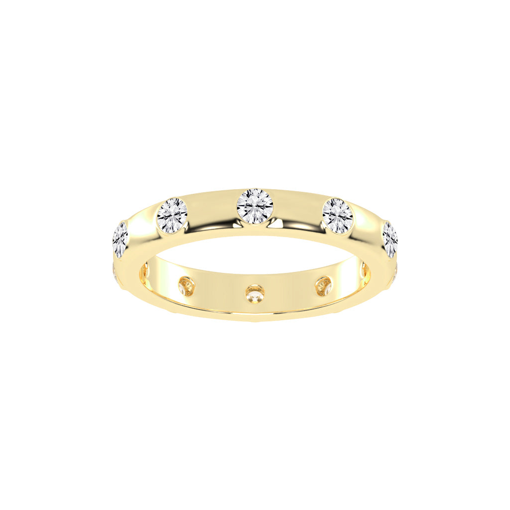 Jovian Round Gypsy Eternity Lab Diamond Ring