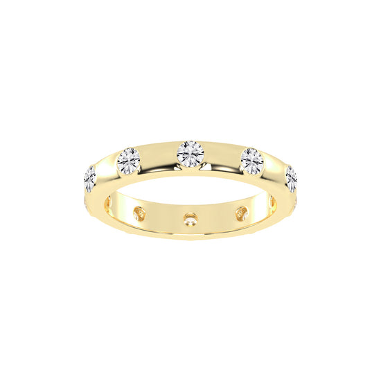 Jovian Round Gypsy Eternity Lab Diamond Ring