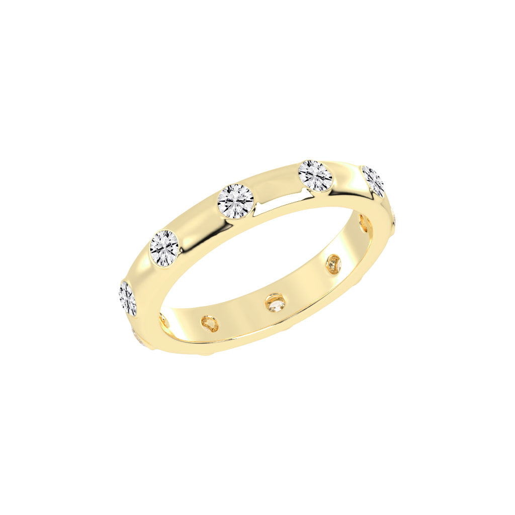 Jovian Round Gypsy Eternity Lab Diamond Ring