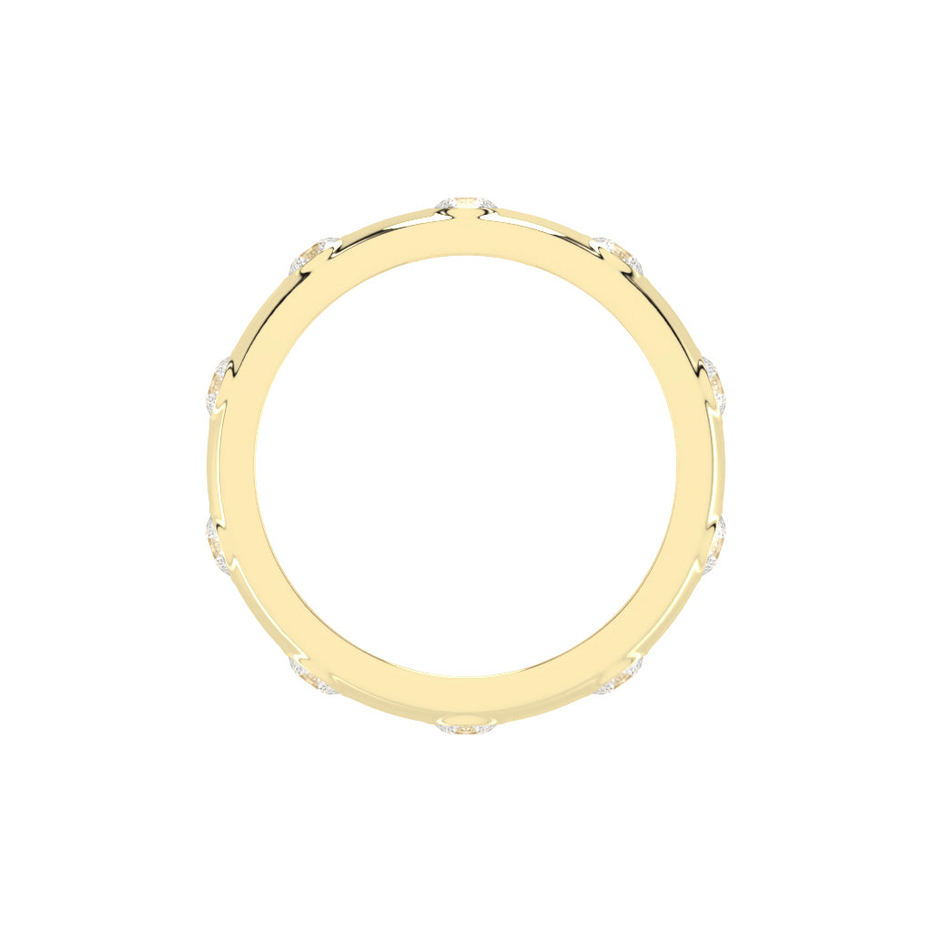 Jovian Round Gypsy Eternity Lab Diamond Ring