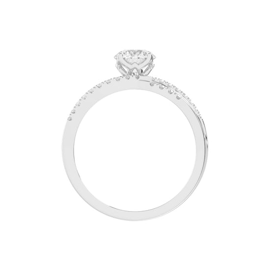 Valiantix Split Shank Round Cut Classic Lab Diamond Ring