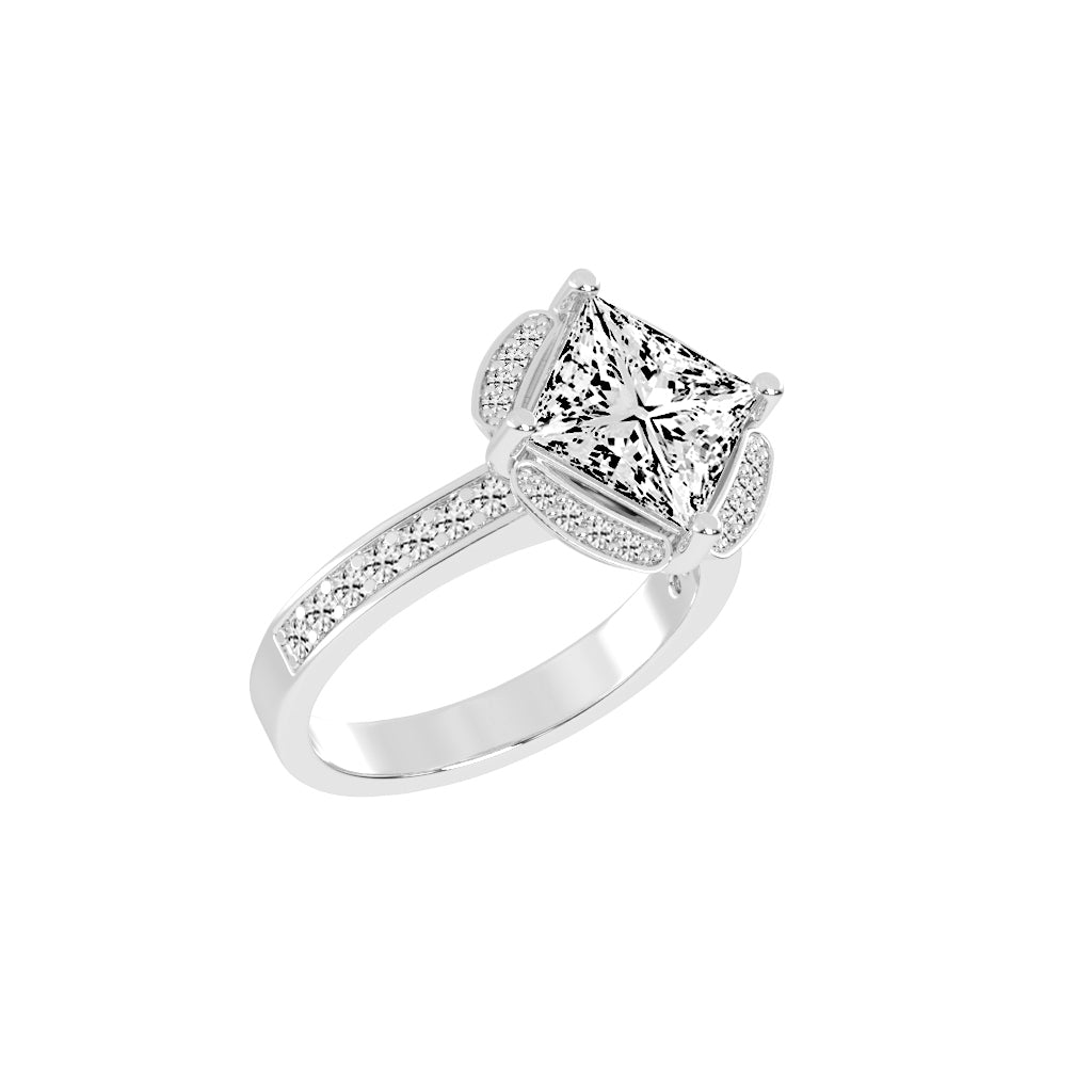 Diamelix Princess Cut Classic Lab Diamond Ring