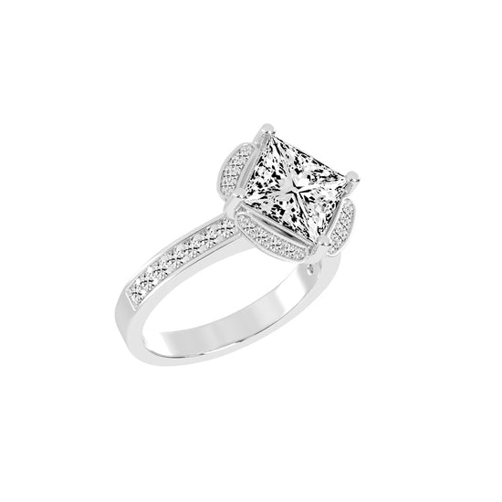 Diamelix Princess Cut Classic Lab Diamond Ring