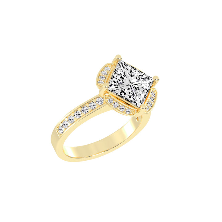 Diamelix Princess Cut Classic Lab Diamond Ring