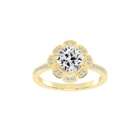 Luxviora Cushion Shape Casual Lab Diamond Ring