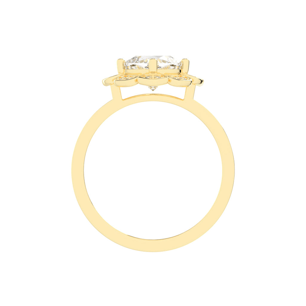 Luxviora Cushion Shape Casual Lab Diamond Ring