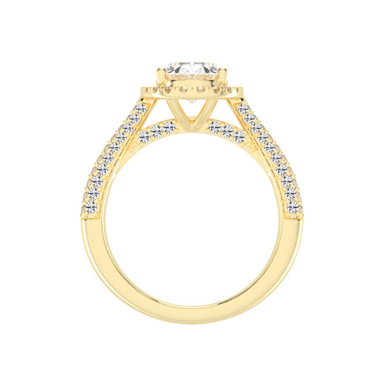 Halistar Oval Shape Halo Lab Diamond Ring