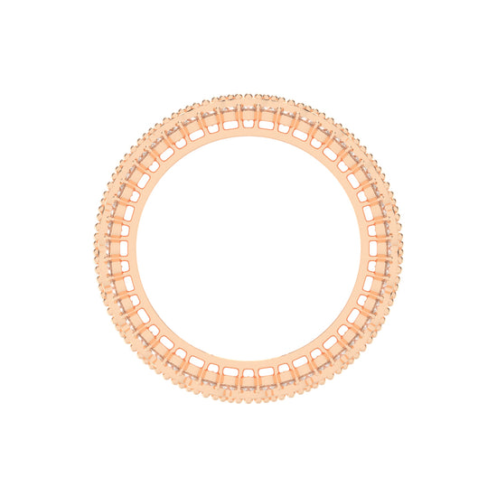 Valenne Three Row Round Cut Lab Diamond Ring