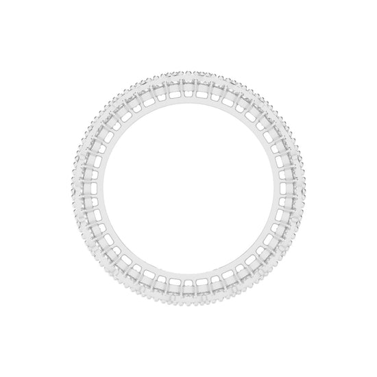 Valenne Three Row Round Cut Lab Diamond Ring