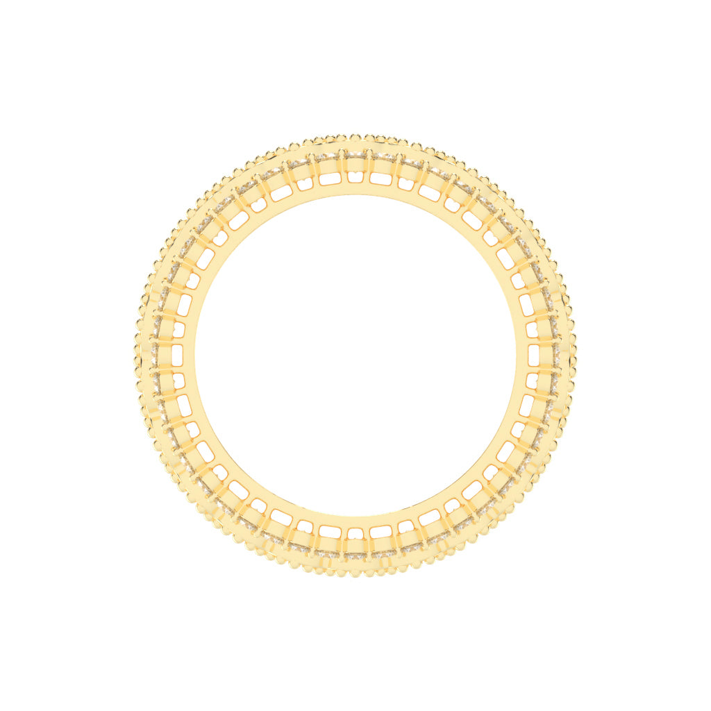 Valenne Three Row Round Cut Lab Diamond Ring