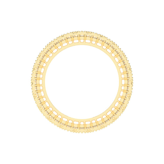 Valenne Three Row Round Cut Lab Diamond Ring