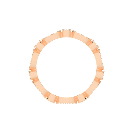 Alouette Bezel Set Round & Leaf Cut Lab Diamond Ring