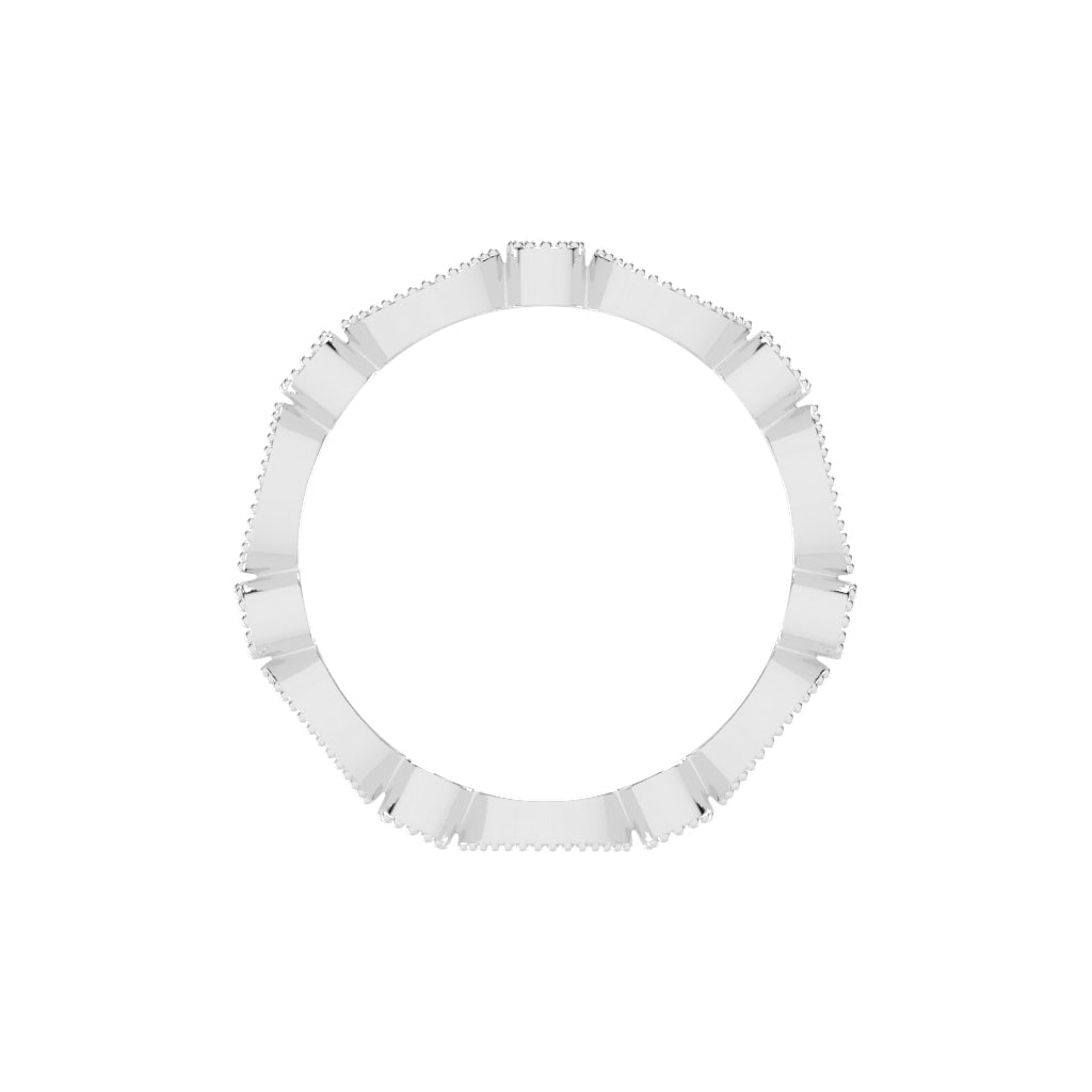 Alouette Bezel Set Round & Leaf Cut Lab Diamond Ring