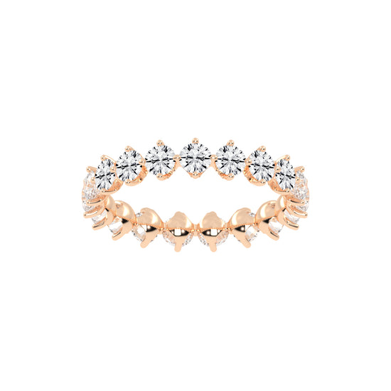Altessa Shared Prong Round Cut Lab Diamond Ring