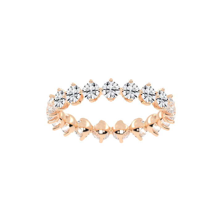 Altessa Shared Prong Round Cut Lab Diamond Ring