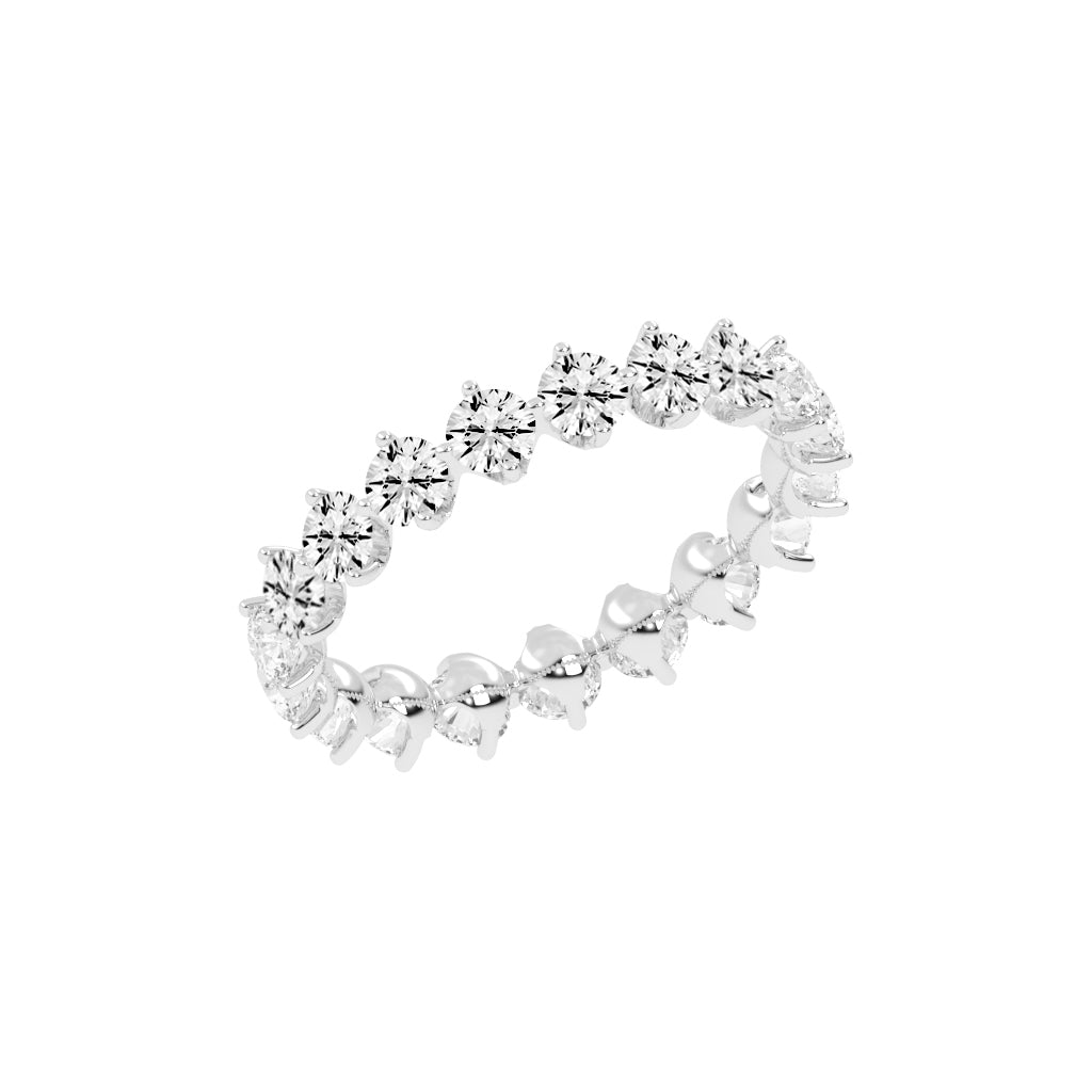 Altessa Shared Prong Round Cut Lab Diamond Ring