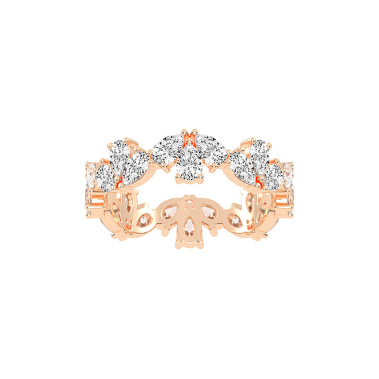 Ornavia Pear Cut Eternity Lab Diamond Ring