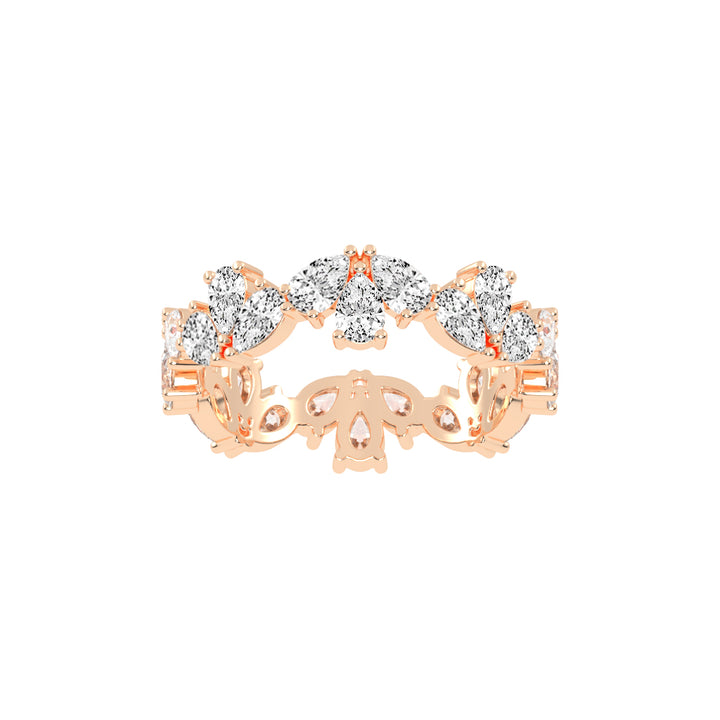 Ornavia Pear Cut Eternity Lab Diamond Ring