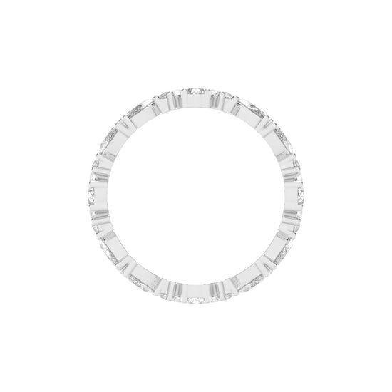 Ornavia Pear Cut Eternity Lab Diamond Ring