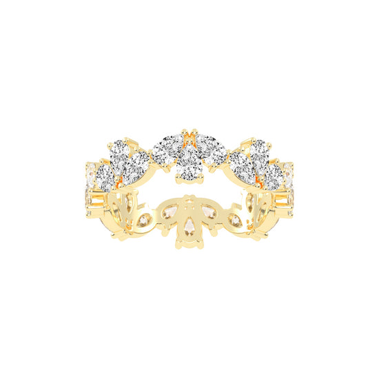 Ornavia Pear Cut Eternity Lab Diamond Ring