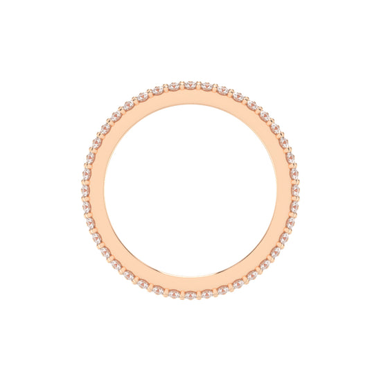 Celenia Five Prong Round Cut Eternity Diamond Ring