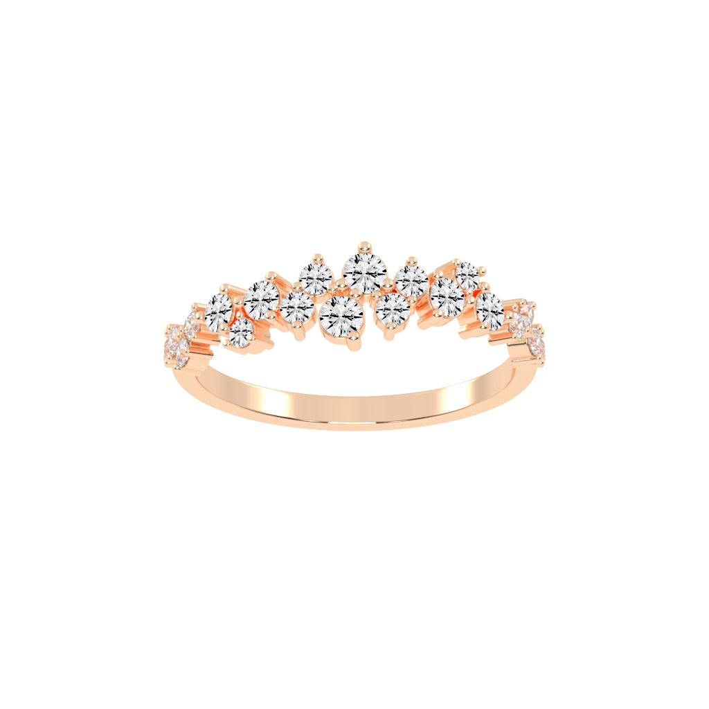Viraine Three Prong Round Cut Eternity Lab Diamond Ring