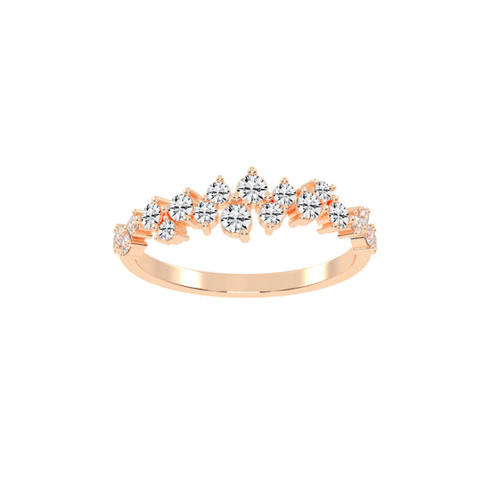 Viraine Three Prong Round Cut Eternity Lab Diamond Ring