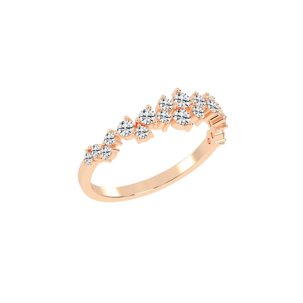 Viraine Three Prong Round Cut Eternity Lab Diamond Ring