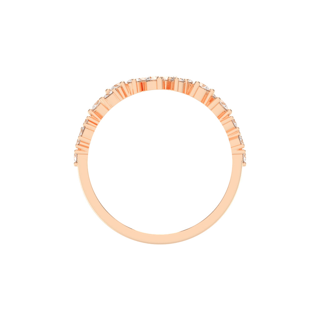 Viraine Three Prong Round Cut Eternity Lab Diamond Ring