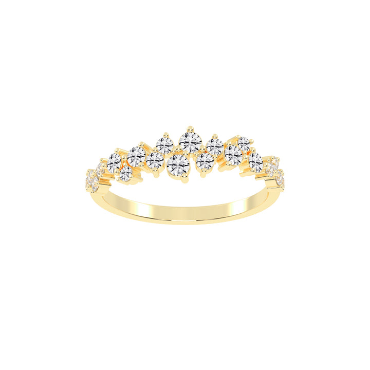 Viraine Three Prong Round Cut Eternity Lab Diamond Ring