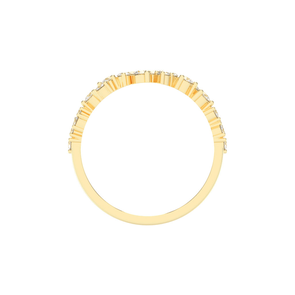 Viraine Three Prong Round Cut Eternity Lab Diamond Ring