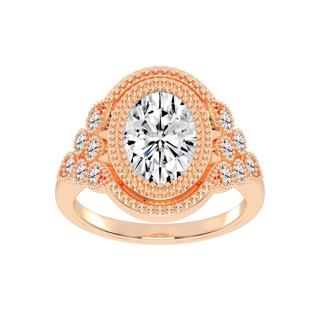Solarya Round Cut Classic Lab Diamond Ring