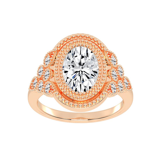 Solarya Round Cut Classic Lab Diamond Ring