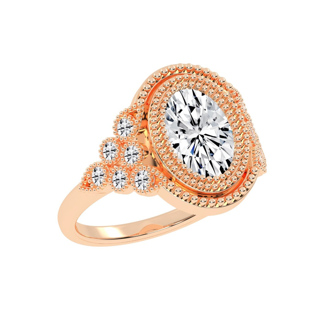 Solarya Round Cut Classic Lab Diamond Ring