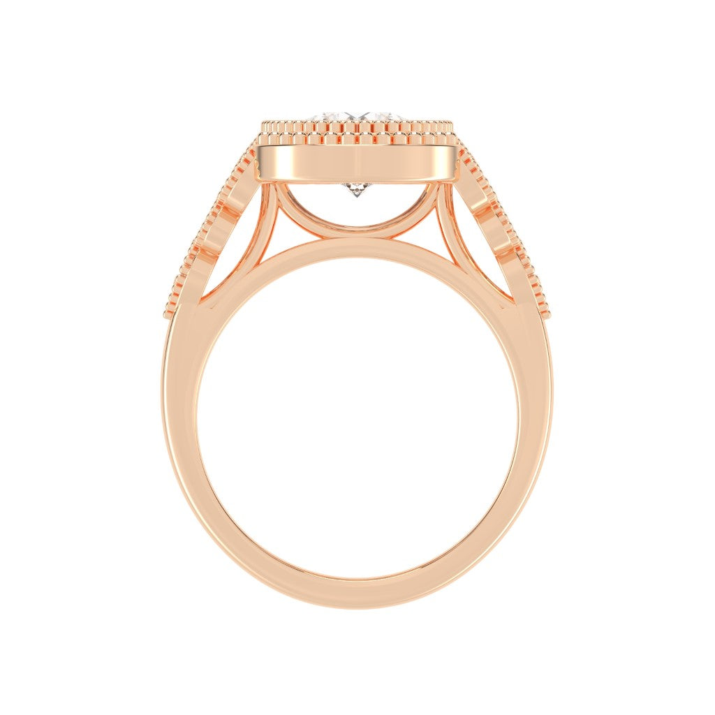Solarya Round Cut Classic Lab Diamond Ring