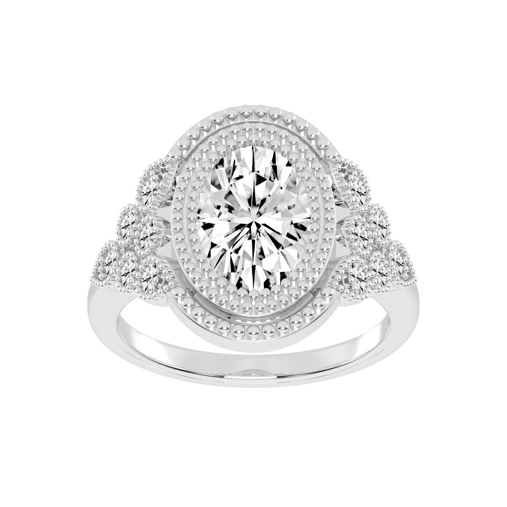 Solarya Round Cut Classic Lab Diamond Ring
