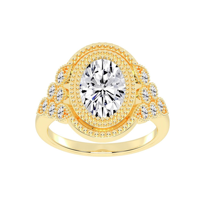 Solarya Round Cut Classic Lab Diamond Ring