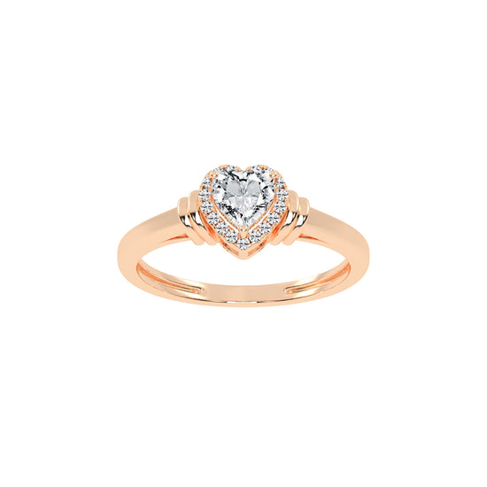 Deliquea Cathedral Heart Shape Delicate Lab Diamond Ring