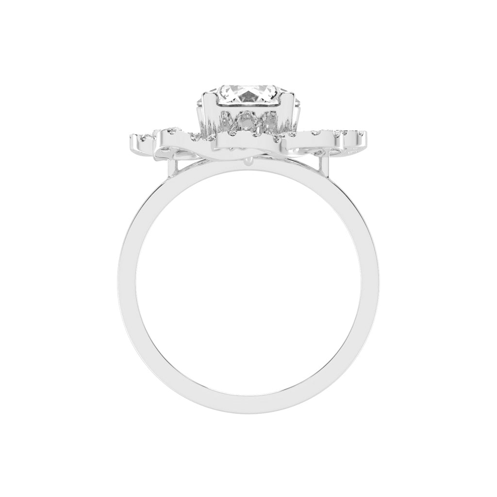 Veloretta Four Prong Round Lab Diamond Ring
