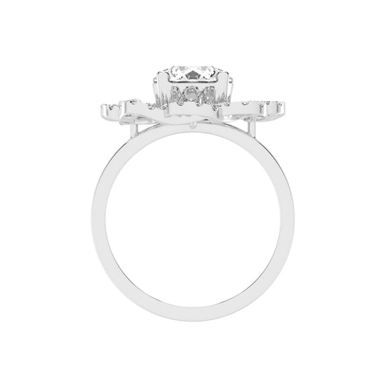 Veloretta Four Prong Round Lab Diamond Ring