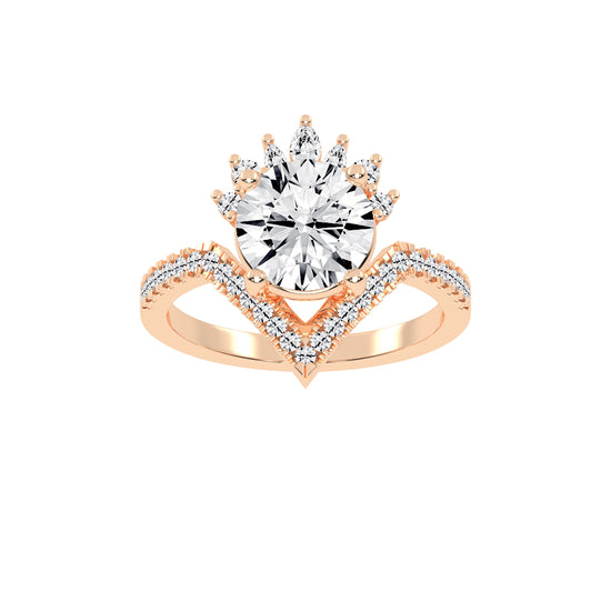 Cervaluxe Crown Style Lab Diamond Ring
