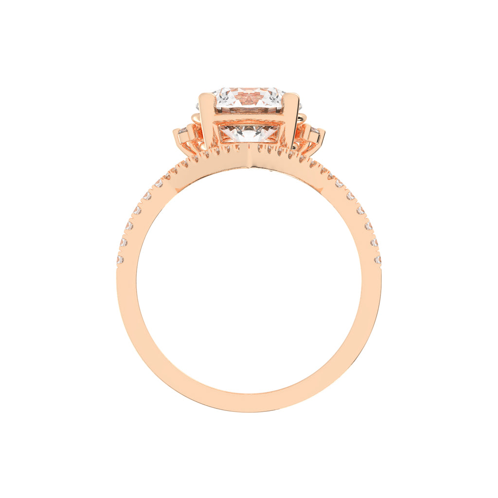 Cervaluxe Crown Style Lab Diamond Ring