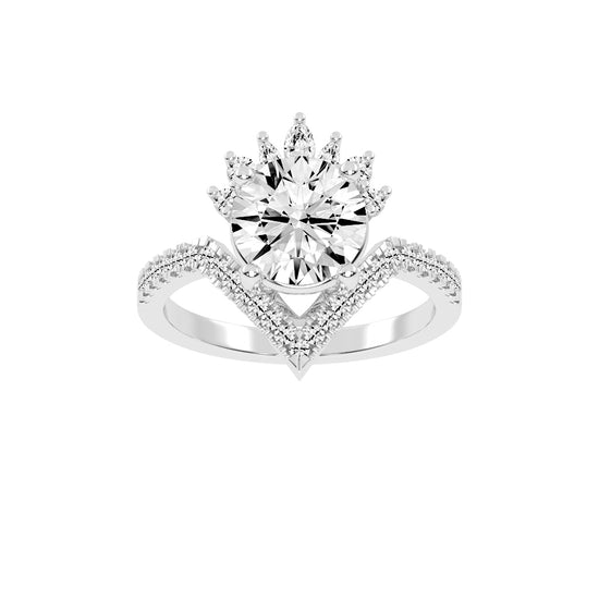 Cervaluxe Crown Style Lab Diamond Ring