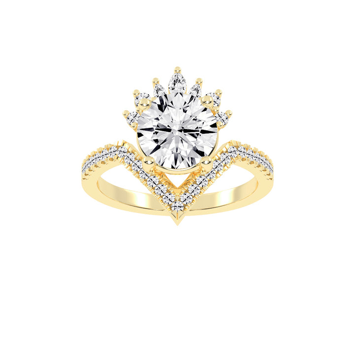 Cervaluxe Crown Style Lab Diamond Ring